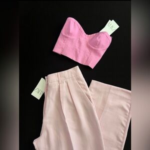 Zara Vibrant Pink Top and Bottom Set